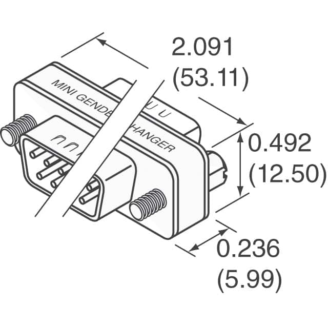 GCHDLP44M44F NorComp Inc.  D-Sub D-Shaped Connector Adapters